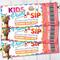 Editable Kids Sip and Paint Ticket Template | Kids Event Ticket