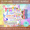 DIY Kids Paint and Sip Bundle | Ticket and Flyer Template
