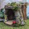 Handmade Natural Wood Fairy House, Fairy House, Woodland Fairy House, enchanting wood home, handmade wood fairy dwelling with flowers 