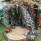 Handmade Natural Wood Fairy House, Fairy House, Woodland Fairy House, enchanting wood home, handmade wood fairy dwelling with flowers 