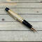Corn cob pen with a hint of turquoise dye