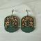 Faux Tooled Leather Earrings, western earrings, southwest earrings