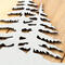 Close up of raw steel on our pine tree metal house number sign.
