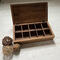 Tea box showing 10 compartments