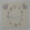 Elegant unisex baby shower peaches in cream striped design with cream balloons and banner reading oh baby