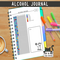 daily planner, bullet journal, alcohol tracker, sobriety tracker, wellness journal, mindful drinking, habit tracker, personal growth journal