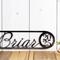 Close up of birth year on our baby nursery boy or girl name sign, in raw steel.