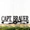 Aviation airplane propeller metal sign with family name and established year, in matte black powder coat.