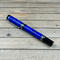 Blue mesh and chrome rollerball pen
