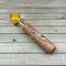 Gold plated figured maple wood coffee scoop
