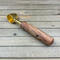gold and maple wood single serve coffee scoop