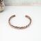 Hand Forged Four 10 Gauge Solid Copper Wires Twisted Cuff Bracelet - large size