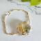 Moss Diamond Gold Colored Sterling Silver Bracelet