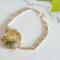 Moss Diamond Gold Colored Sterling Silver Bracelet