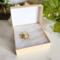 Moss Diamond Gold Colored Sterling Silver Bracelet in Packaging