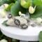 3 silver lotus flower links to be used in jewelry