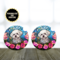 Vibrant stained glass dog coasters in car. .
Dog lover coaster gift set on dashboard