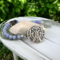 Lotus flower silver focal link