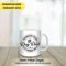Personalized white mug with image of dad and kids
Mug in gift box with Father’s Day tag
