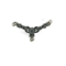 floral necklace link / compinent focal in silver