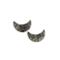 crescent moon-shaped jewelry silver component with sunflower design for jewelry artists- necklaces, earrings, bracelets