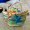 Fashionable beach bag included