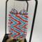 Beaded Fringe Statement Earrings Handmade Unique Design Red White Blue Colors Summer Festival Patriotic Fashion Jewelry Cascading Pattern
