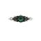 Victorian-looking silver component with malachite stone