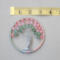 tape measure is used to show 3 inch across metal hoop