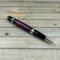 Dark fuchsia and black epoxy resin cast pinecone pen