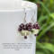 Lemon quartz and garnet cluster earrings in sterling silver by MariesGems.