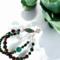 example beaded bracelet with Victorian silver focal  