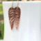 Textured copper spike earrings with rose gold filled ear wires by MariesGems.