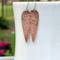 Textured copper spike earrings with rose gold filled ear wires by MariesGems.