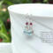 Blue topaz and garnet earrings in sterling silver by MariesGems.