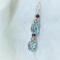 Blue topaz and garnet earrings in sterling silver by MariesGems.