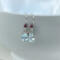 Blue topaz and garnet earrings in sterling silver by MariesGems.