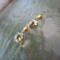 Citrine and gold cultured pearl earrings in sterling silver by MariesGems.