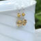 Citrine and gold cultured pearl earrings in sterling silver by MariesGems.