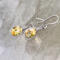 Citrine wire wrapped gemstone earrings in oxidized sterling silver by MariesGems.