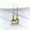 Citrine wire wrapped gemstone earrings in oxidized sterling silver by MariesGems.
