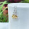 Citrine wire wrapped gemstone earrings in oxidized sterling silver by MariesGems.