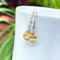 Citrine wire wrapped gemstone earrings in oxidized sterling silver by MariesGems.