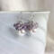 Amethyst cluster and freshwater cultured pearl earrings in sterling silver by MariesGems.