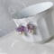 Amethyst cluster and freshwater cultured pearl earrings in sterling silver by MariesGems.
