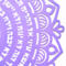 A close up of the purple amulet highlighting the mandala edge.