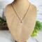Delicate Carnelian Gemstone Copper Wire Wrapped Necklace on Bust