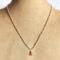Delicate Carnelian Gemstone Copper Wire Wrapped Necklace Close up on Bust