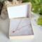 Delicate Carnelian Gemstone Copper Wire Wrapped Necklace in Packaging