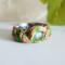 Labradorite, Polymer Clay and Stainless Steel Fantasy Ring